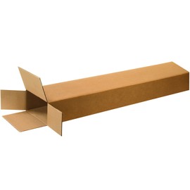 Partners Brand P8452FOL Side Loading Boxes, 8" x 4" x 52", Kraft (Pack of 15)