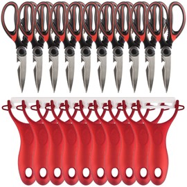 Heavy Duty Kitchen Shears with Peeler Set - Perfect for Cutting Meat, Vegetables, Fish, Poultry and Herbs - 10 Sets
