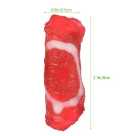 Toyvian Artificial Fake Steak Simulation Food Beef Mutton Meat Roll Real Looking Fake Meat Artificial Pork Steak Raw Beef Kitchen Market Display Photography Props 4pcs