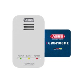 ABUS gas detector GWM100ME for gas heaters - natural gas (methane) / town gas - alarm volume 85 dB - white - 81443