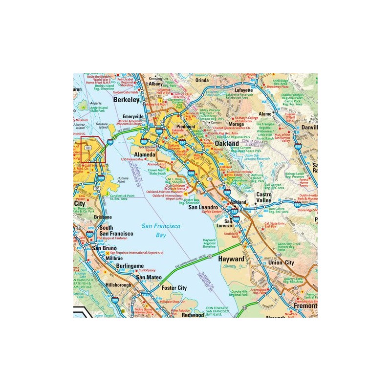 San Francisco, California Wall Map, Small - 11.25" x 14.5"
