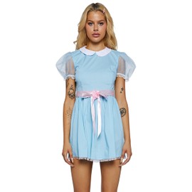 Dolls Kill Baby Doll Dress Outfit for Women- Scary Shining Twins Inspired Costume by Trickz N' Treatz - XX-Large