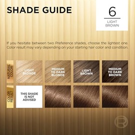 L'Oréal Paris Superior Preference Fade-Defying + Shine Permanent Hair Color, 6 Light Brown (1 Kit) Hair Dye