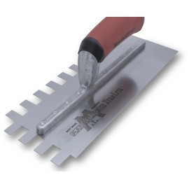 Marshalltown - Standard Notched Trowel - Square - 1/2" x 3/4" x 1/2" - Durasoft Right Hand