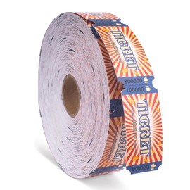 SOYANGNEK Party Tickets 1000 Rolls Raffle Tickets Game Vouchers Carnival Roll Tickets Coupons Lottery Prize Vouchers Event Label Roll Carnival Door Prizes