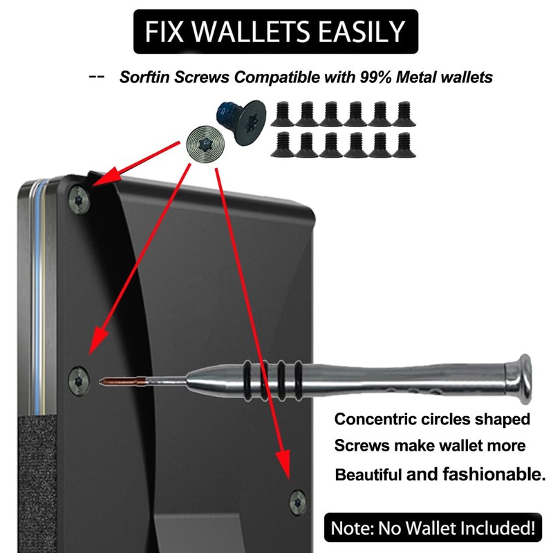 Wallet Replacement Screw Kit – Elastic Cash Strap Replacement for