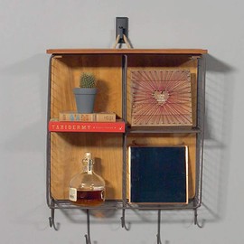 HIGH & MIGHTY 515811 Decorative Metal Hook, Easy Tool-Free Dry Wall Installation, Rectangle, Holds up to 15lb, Bronze