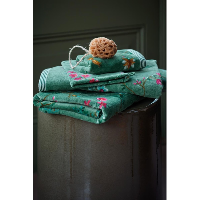 Pip Studio Les Fleurs Hand Towel Green 55 x 100