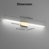 lundwa 48inch Gold LED Bathroom Vanity Light Bar 40W Modern