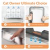 PAWISE Stainless Steel Cat Litter Box System Set, 23.6"x15.7"x8.7" Large