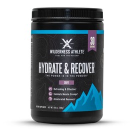 Wilderness Athlete - Hydrate & Recover | Liquid Hydration Powder Electrolyte Drink Mix - Recover Faster with Bcaas - Hydrate Powder with 1000mg of Vitamin C - 30 Serving Tub (Grape)