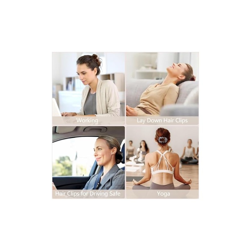 Pinzas Para Cabello de 6 Piezas,Pinzas Para El Cabello Antideslizantes,Broches
