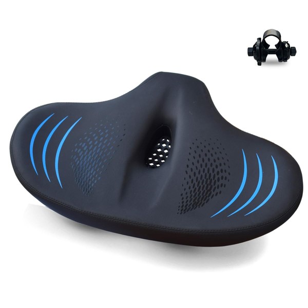 New Oversized Bicycle seat,Extra Wide Comfortable Bike seat for Men