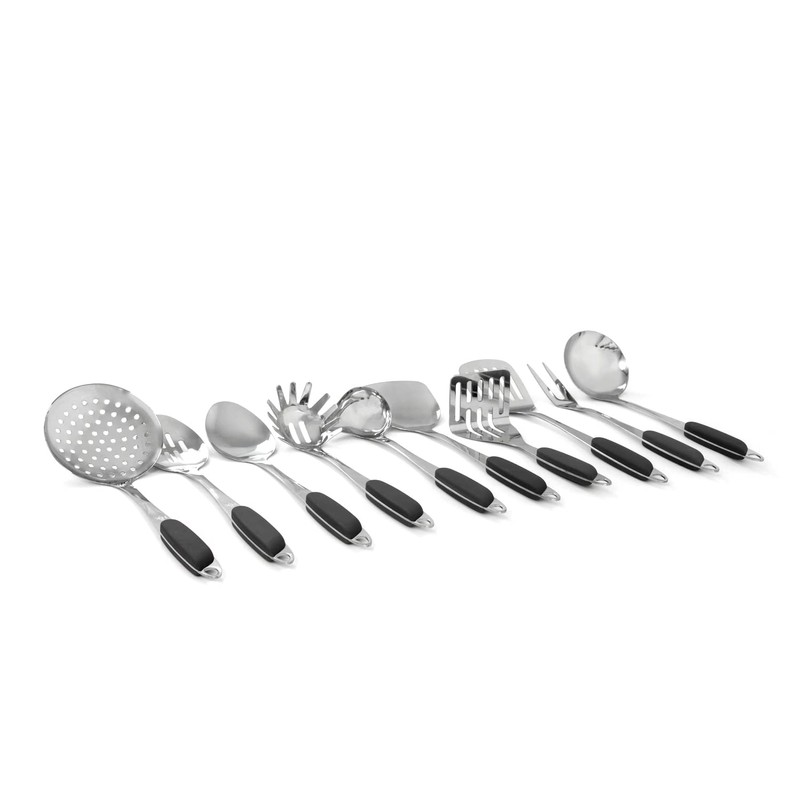 Hell's Kitchen 10 Piece Stainless Steel Utensil Set with Hanging