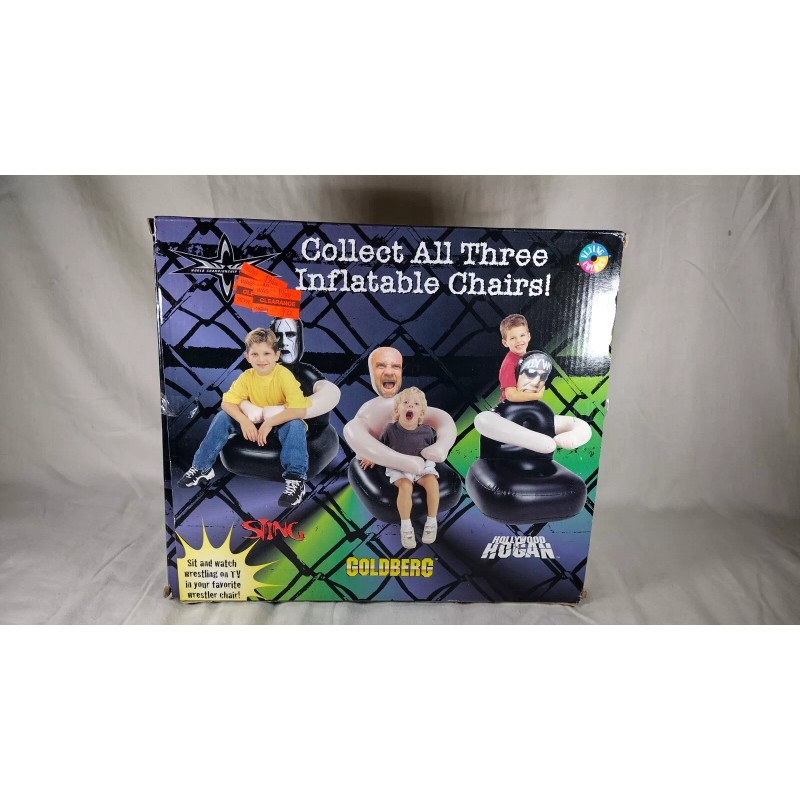 NIB Bill Goldberg Inflatable Chair WcW WWE Wrestling 1999 Silly