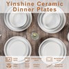 Yinshine Ceramic Dinnerware Sets for 4, 12 Pieces Porcelain Plates
