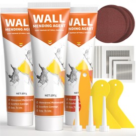 Spackle Wall Repair Kit,Drywall Repair Patch Kit,Simple Small Wall Hole Filler＆Efficient Crack Repair,3 Pack Wall Putty Paste,Plaster Ceiling Repair,Apartment Friendly