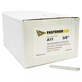 Jev Cap 3/8" LEG x 20GA GALV A11/T50 STAPLES 100,000ct | A11-38C20