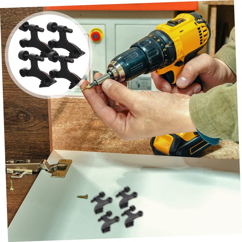 Tofficu Door Hinge Mount Stopper Zinc Alloy Door Stopper 4pcs