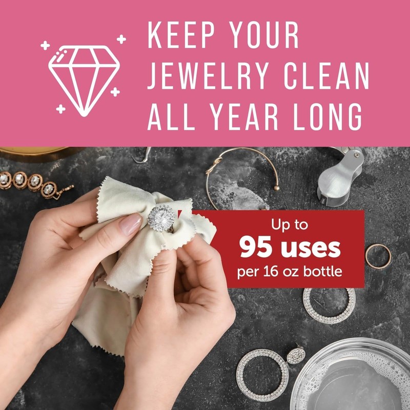 Maplefield Ultrasonic Jewelry Cleaner Solution - Concentrated Formula & Ultrasonic