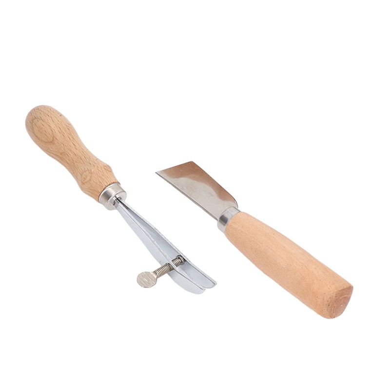 Leather Working Tools Set Log Color Curved Handle DIY Hand
