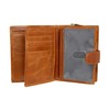 STARHIDE Ladies RFID Blocking Genuine Leather Clutch Wallet with Side