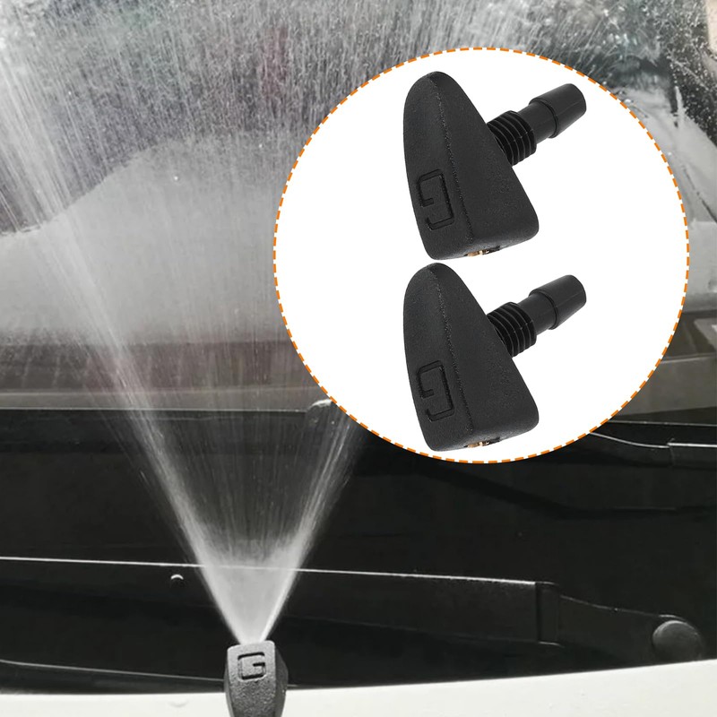 YINETTECH 4pcs 8mm Car Adjustable Front Windshield Washer Nozzles Wiper