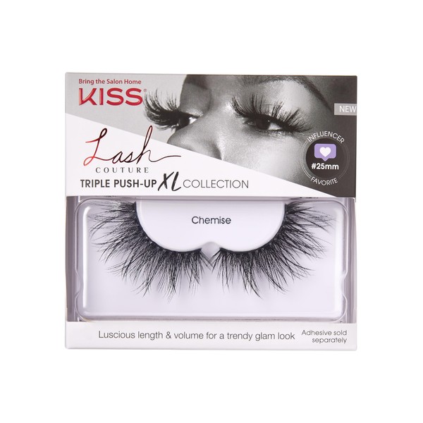 KISS Lash Couture Triple Push-up False Eyelashes, Halloween 02', Includes, Contact Lens Friendly, Easy to Apply, Reusable Strip Lashes