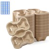 2 Cup Disposable Coffee Trays,Pulp Fiber Cup Holder Commercial Compostable