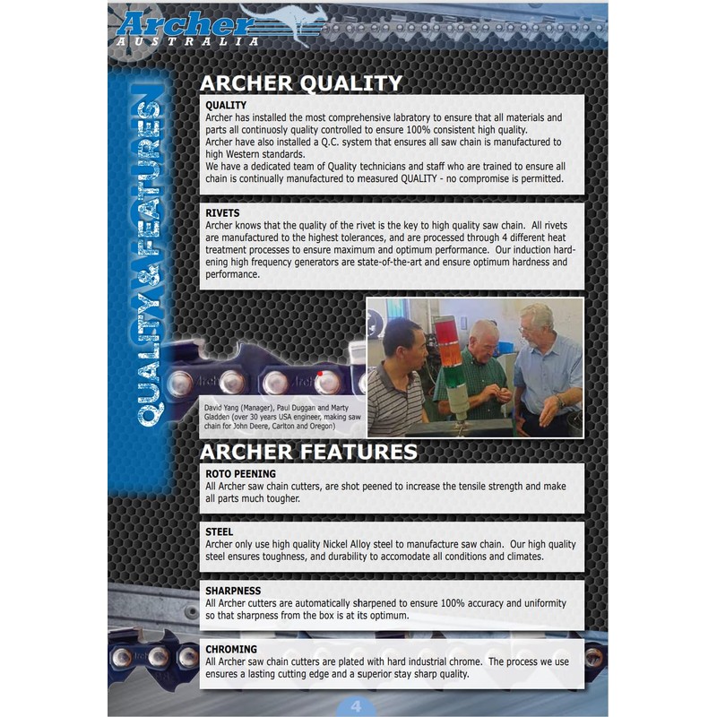 36" Archer SKIP-TOOTH Ripping Chain .404-063-108DL .404 pitch .063 gauge