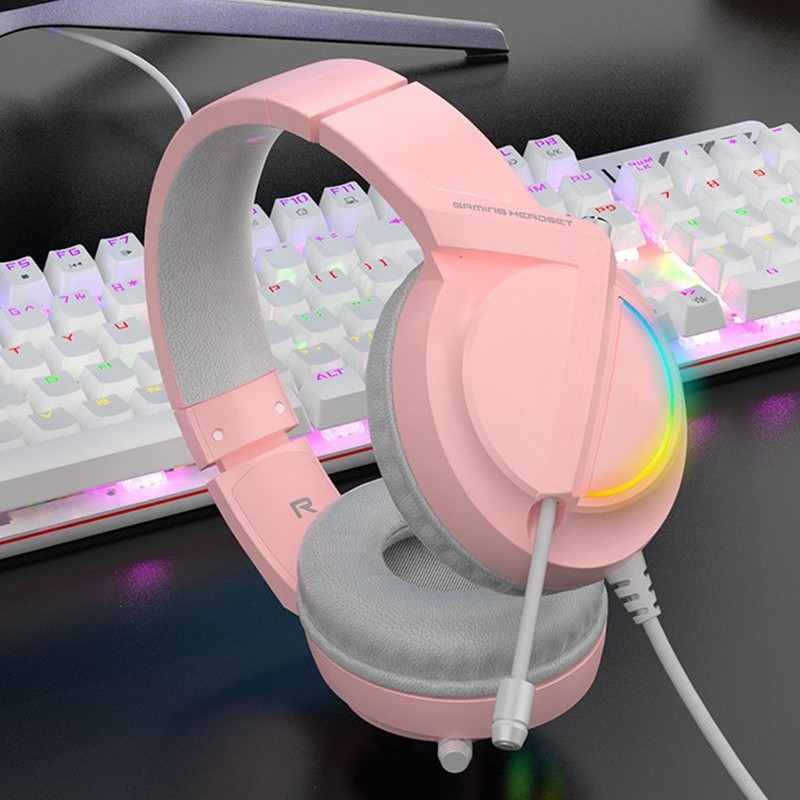 Gaming Headset 7.1 Sound RGB Light 50mm USB Powerful Bass