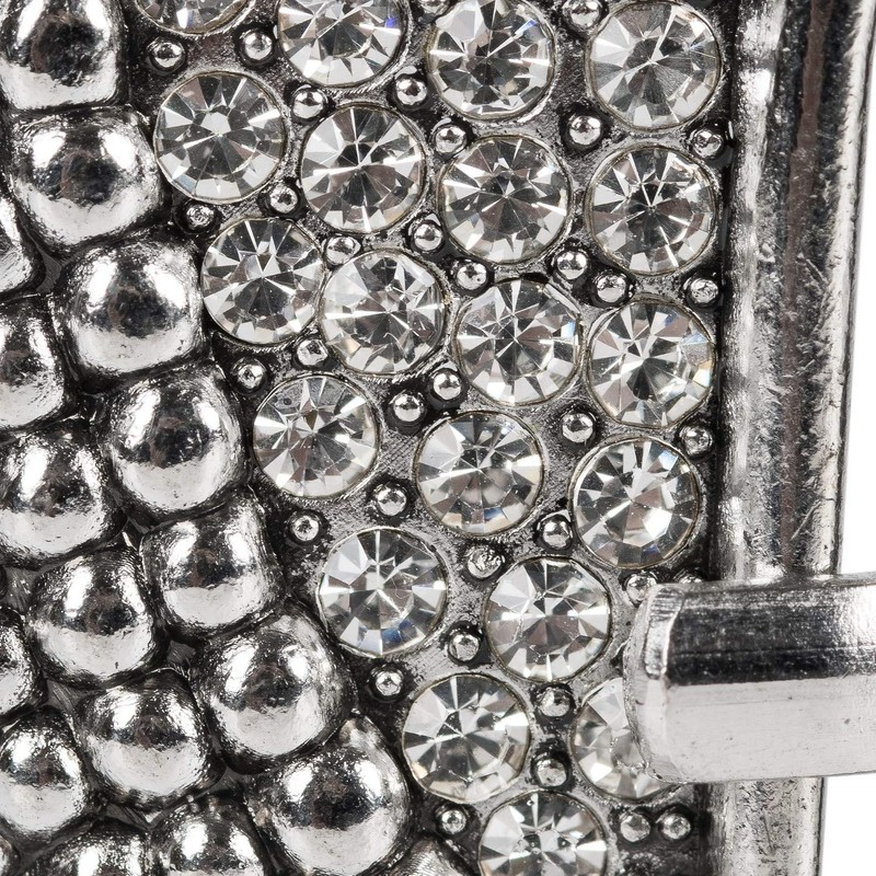 styleBREAKER 03010107 Women's Belt Plain Colours with Rhinestones Decorated Clasp
