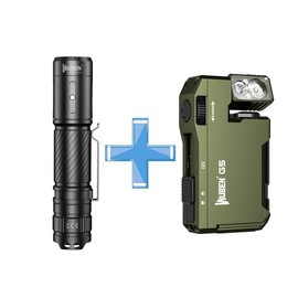 WUBEN C3 Super Bright Flashlight 1200LM - USB-C Rechargeable, Pocket-Sized, 6 Modes, Waterproof LED Torch for Hiking, Repair, Outdoor Use - Colour: C3 + G5 Green Set