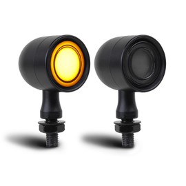 DREAMIZER Motorcycle Led Turn Signal Lights 2pcs,Bullet Blinker Motorcycle Front Rear Lights W/Running Light Universal Compatible with Harley Honda Suzuki Triumph Yamaha Bobber Cafe Racer Chopper