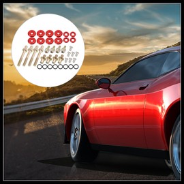 Hihaha Low Profile Engine Valve Cover Washer Bolt Kit Red for Honda B-Series B16A2 B16A3 B17A1 B18C1 B18C5 Durable Material