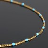 YOUBEIYEE - Cadena fina de acero inoxidable chapada en oro