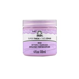 FolkArt Super Thick Acrylic Paint with a Textured Finish, Soft Purple, 4 oz