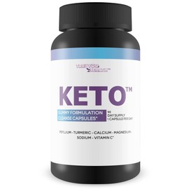 3X Keto Gummy Formulation Cleanse Capsules 90 Day Supply 1 Capsule Per Day - Help Detox Cleanse Waste & Toxins with Keto Apple Cider Vinegar Cleanse - Contains Calcium, Magnesium, Psyllium Cleanse