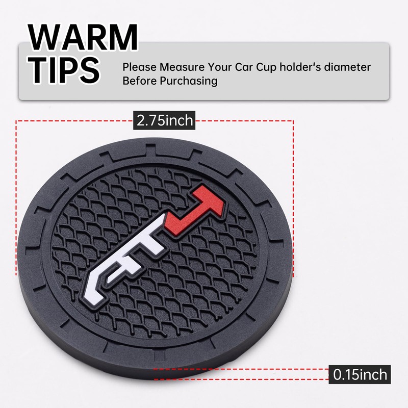 Sucoines Car Cup Coaster, 2PCS Universal Non-Slip Cup Holders, Compatible