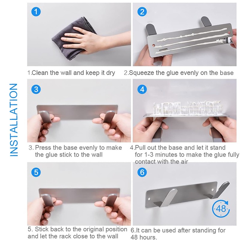 Cuisallette Stainless Steel Wall Mounted Cutting Board Holder Punch-free Multifunctional