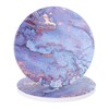 sourcing map 2Pcs Absorbent Coasters Purple Marble Gilding Pattern Round