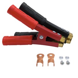 YSIL Battery Jumper Cable Clamps 1000A Pure Copper Car Battery Charger Alligator Clamps Heary Duty Boost Clips for Automotive Vehicle Boat(Red&Black) 2PCS