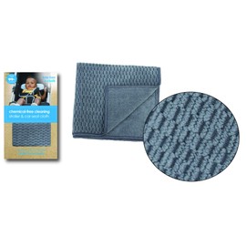 E-Cloth Chemical Free Stroller + Car Seat Microfiber Cleaning Cloths, 12.5in x 12.5in, Gray