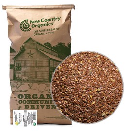 New Country Organics | Organic Flaxseed for Livestock | Certified Organic and Non-GMO | Feed Grade | 40 lbs