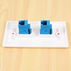 Hepzest 2-Pack 2 Port Ethernet Wall Plate, RJ45 Cat6 Female