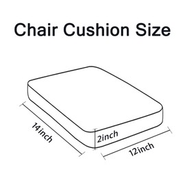 Rectangle Bar Stool Cushions 12x14 inch, Non-Slip Dining Chair Cushion with Straps, Waterproof Seat Pad for Indoor Outdoor Metal Wooden Chair，Set of 2, Red