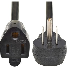 Tripp Lite Eaton Series P022-015-13A15D 15 ft Heavy-Duty Power Extension Cord, Right-Angle NEMA 5-15P to 5-15R, 13A 120V 16AWG, Black, Cloud Care Pre-Configured Bundle Eligible (1 Pack)