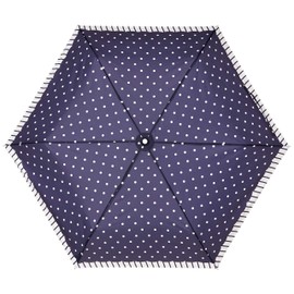 Aquas Hack 10002087 Women's Dot Stripe Automatic Open and Close Umbrella, 3 Colors, Ribs 21.3 inches (54 cm), navy