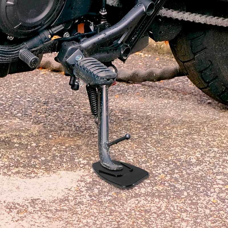 F FIERCE CYCLE Motorcycle Kickstand Pad Support Plate Pad Side