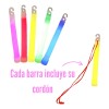 Collar de Barra Neón Multicolor 25 Unidades 8 Horas de